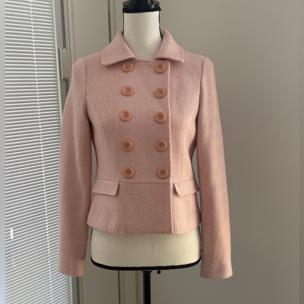 Forever 21 Pink Double-Breasted Pea Coat